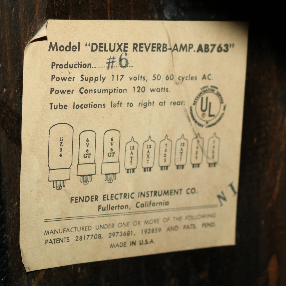 Fender Deluxe Reverb Serial Numbers