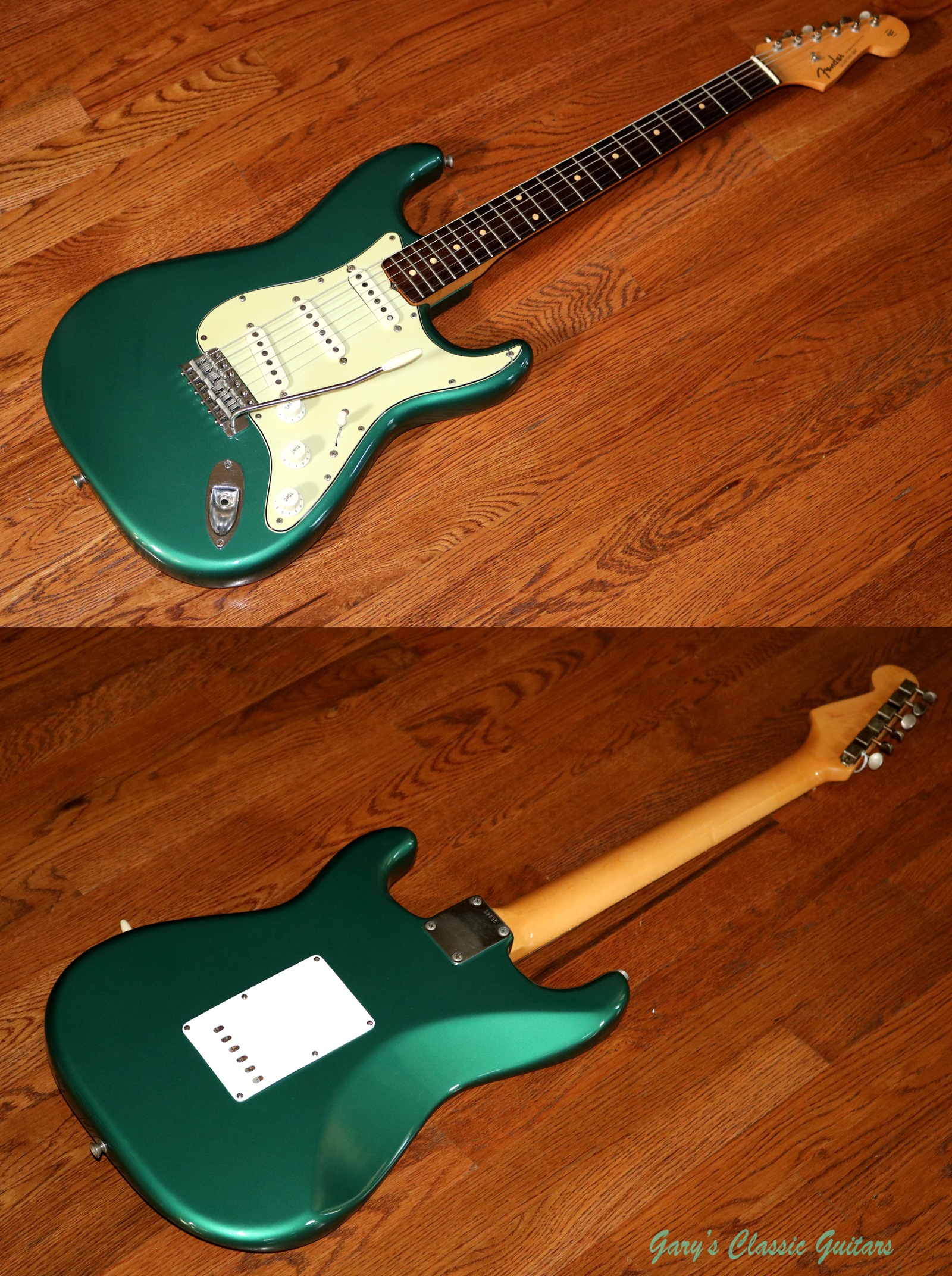1962 Fender Stratocaster Sherwood Green Garys Classic Guitars Vintage Guitars LLC