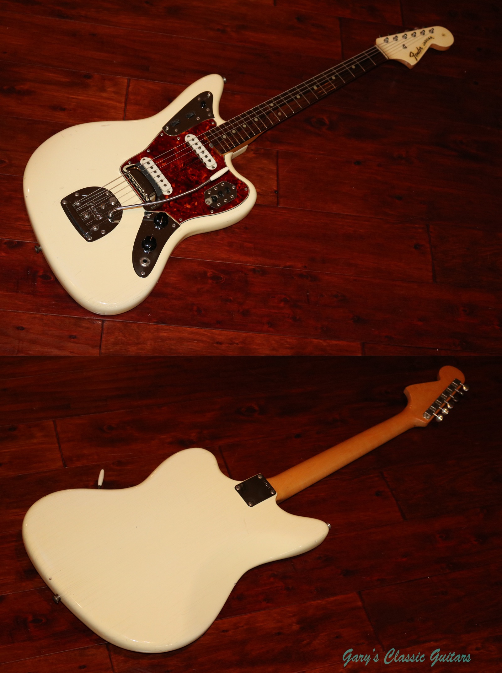 1965 Fender Jaguar Olympic White with matching headstock Garys