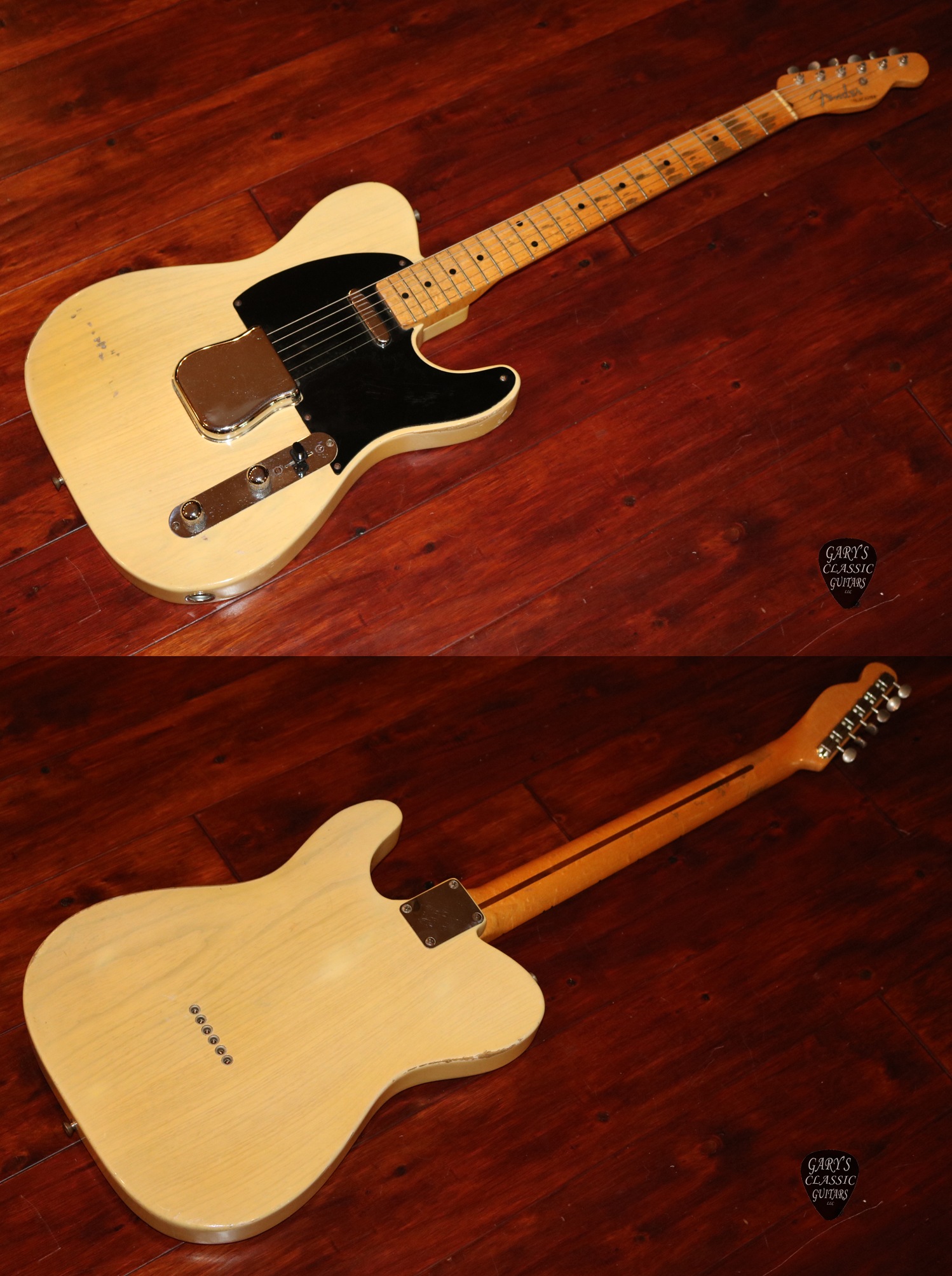 1953 Fender Telecaster, Blonde, Black Guard  Garys Classic Guitars &  Vintage Guitars LLC