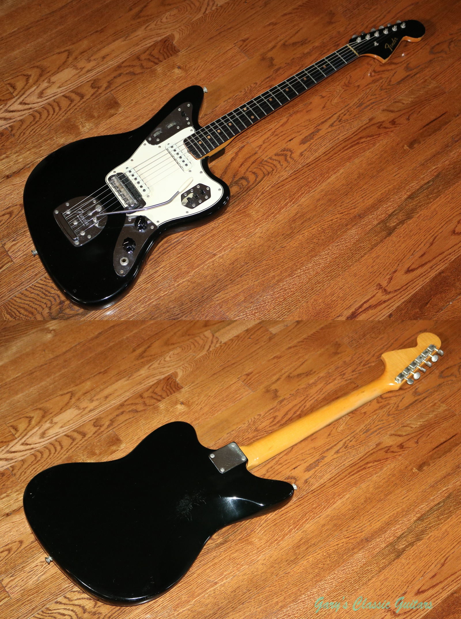 1964 Fender Jaguar Original Black With Matching Headstock