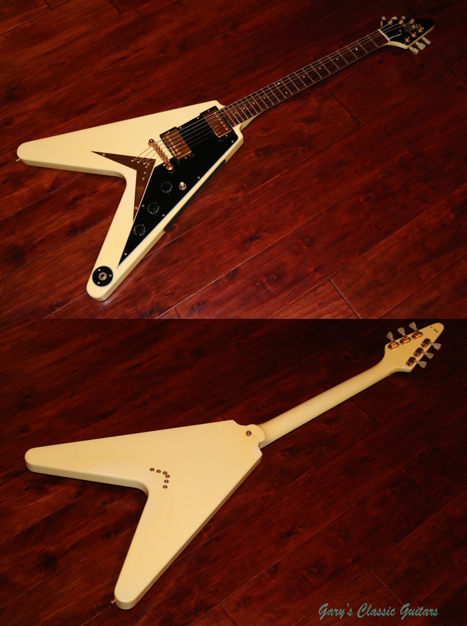 1983 Gibson Korina Flying V Rare Polaris White Garys Classic